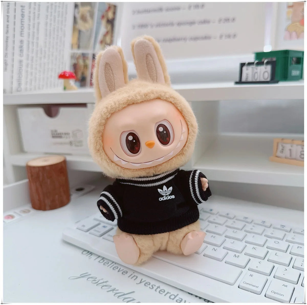15/17cm Labubu Fashion Hoodie and Pants Set