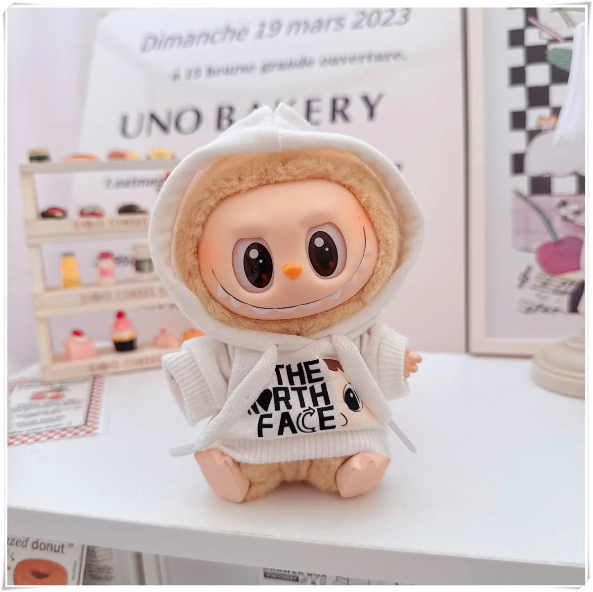 15/17cm Labubu Fashion Hoodie and Pants Set