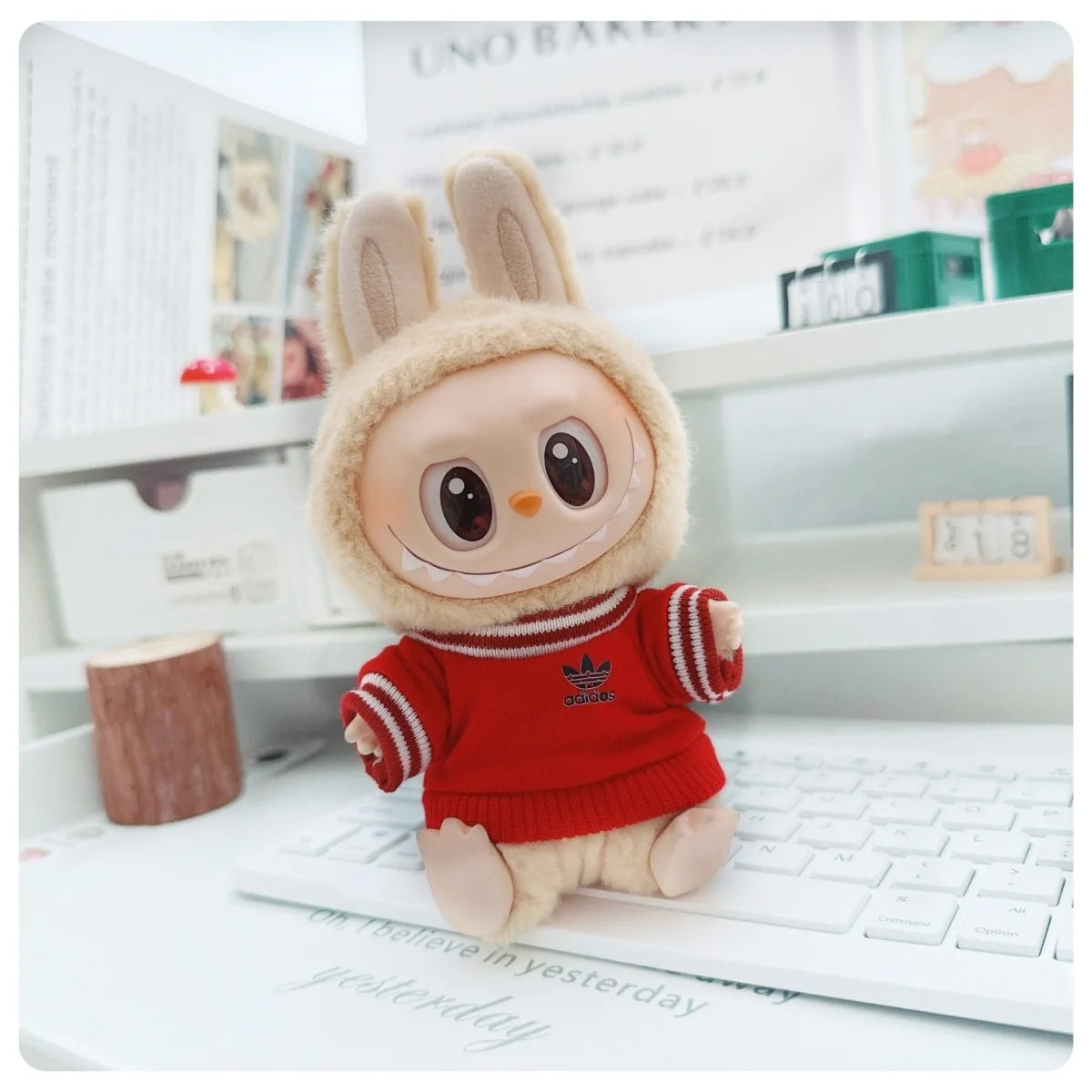 15/17cm Labubu Fashion Hoodie and Pants Set