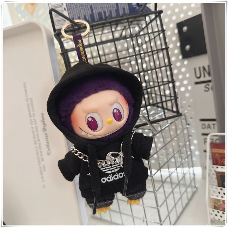 15/17cm Labubu Fashion Hoodie and Pants Set