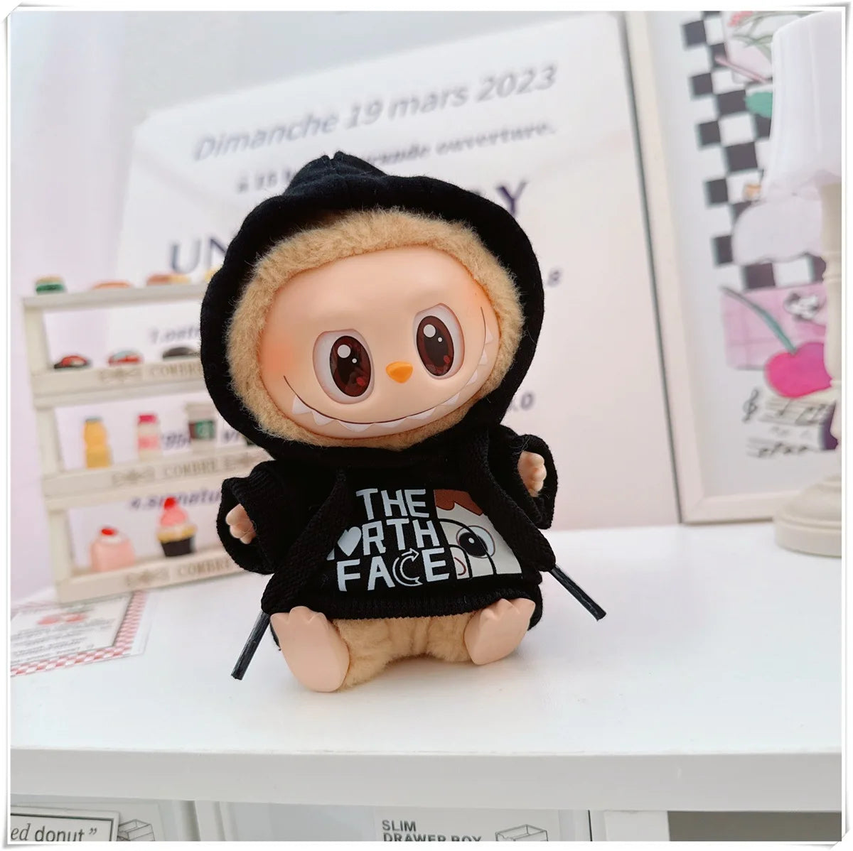 15/17cm Labubu Fashion Hoodie and Pants Set